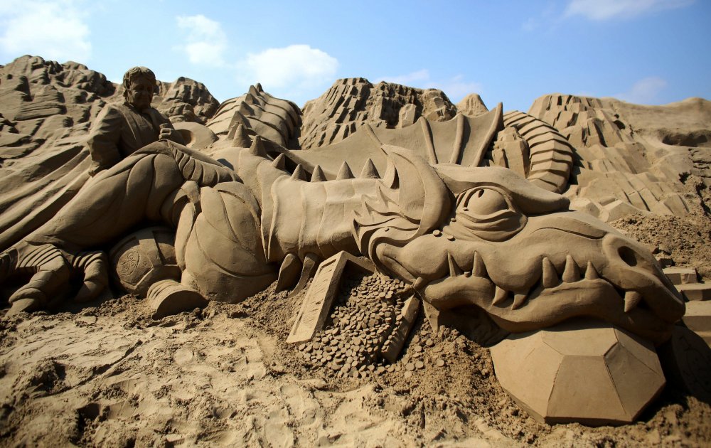 Festival of sand sculpture in the UK