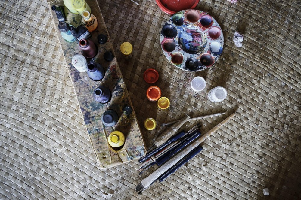 Painted eggs in Balinese