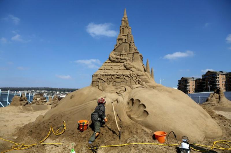 Sand sculpture festival in the UK