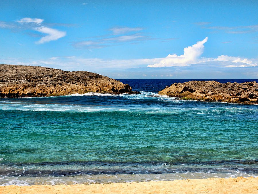 The secluded beach of Mar-Chiquita in Puerto Rico