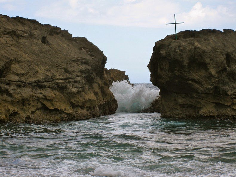 The secluded beach of Mar-Chiquita in Puerto Rico