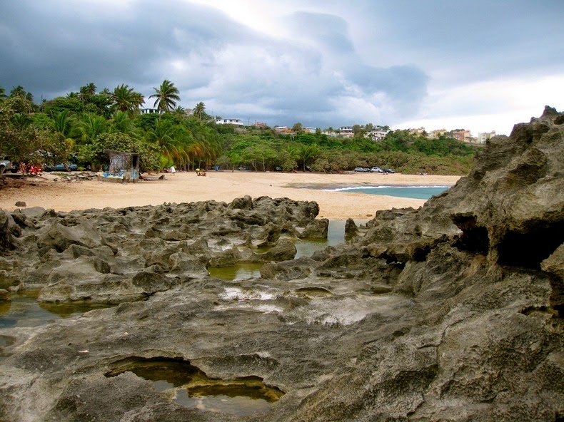 The secluded beach of Mar-Chiquita in Puerto Rico