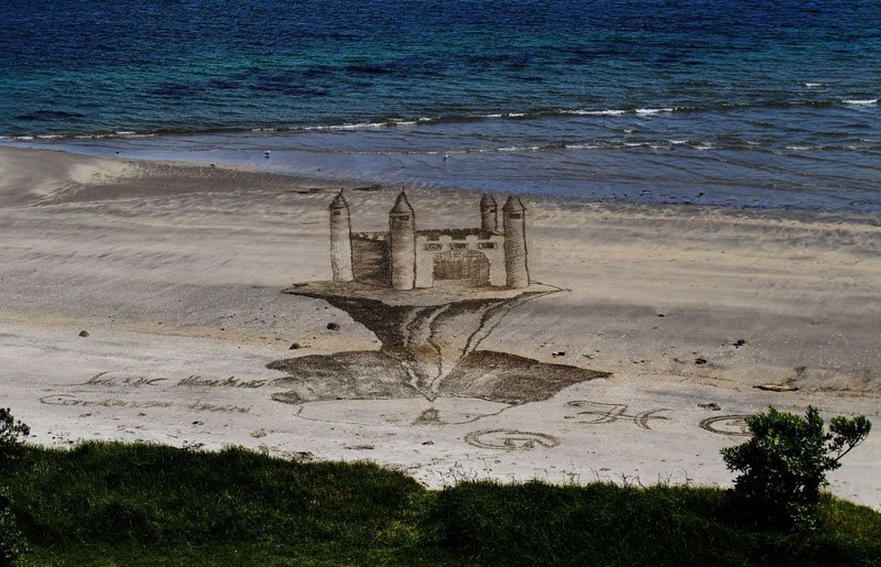 3D-рисунки на песке Джейми Харкинса (Jamie Harkins)