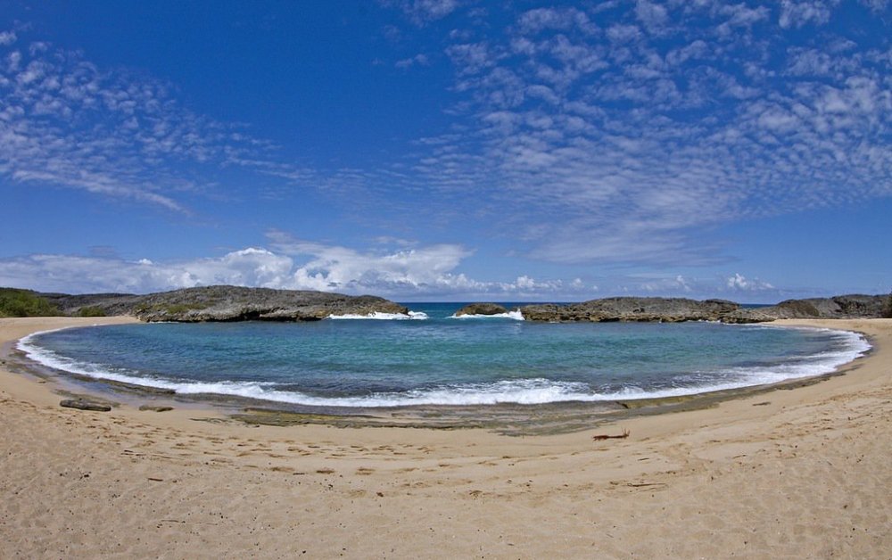 The secluded beach of Mar-Chiquita in Puerto Rico