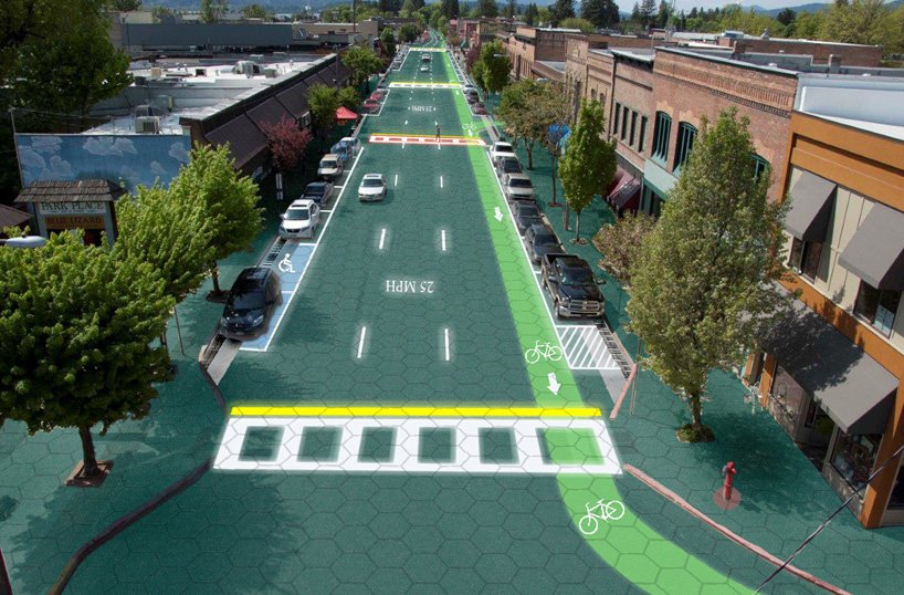 Smart streets with solar panels