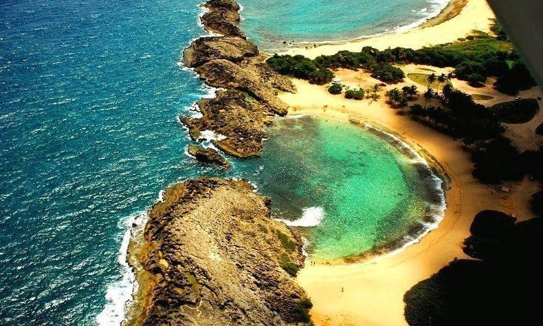 The secluded beach of Mar-Chiquita in Puerto Rico