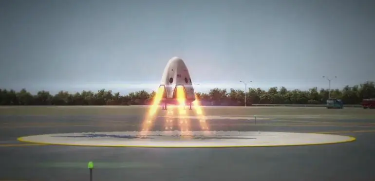 Пассажирский многоразовый космический корабль Space X Dragon V2