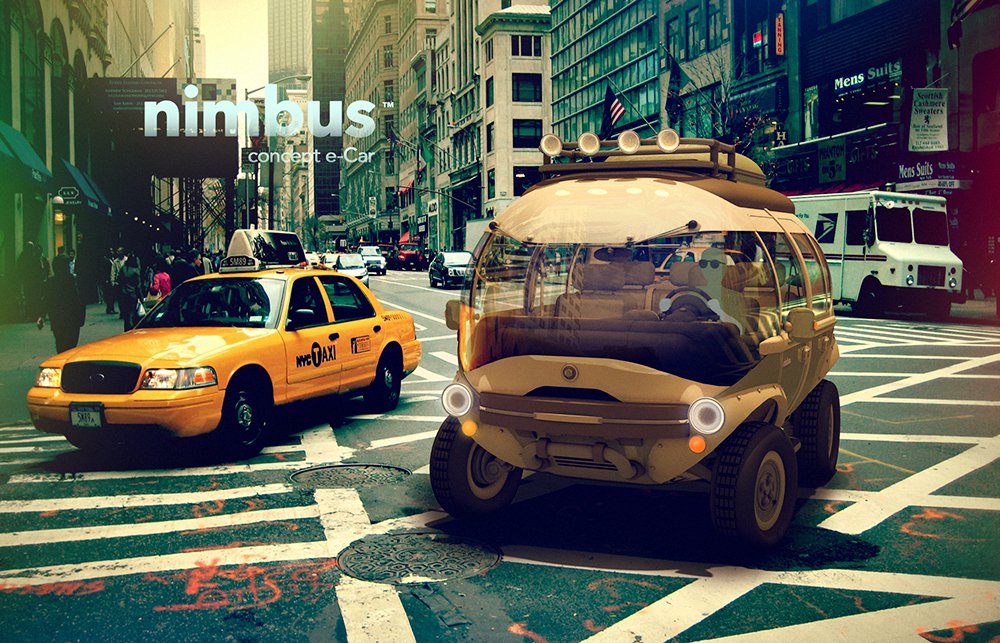 Nimbus e-Car & hippy car of the future