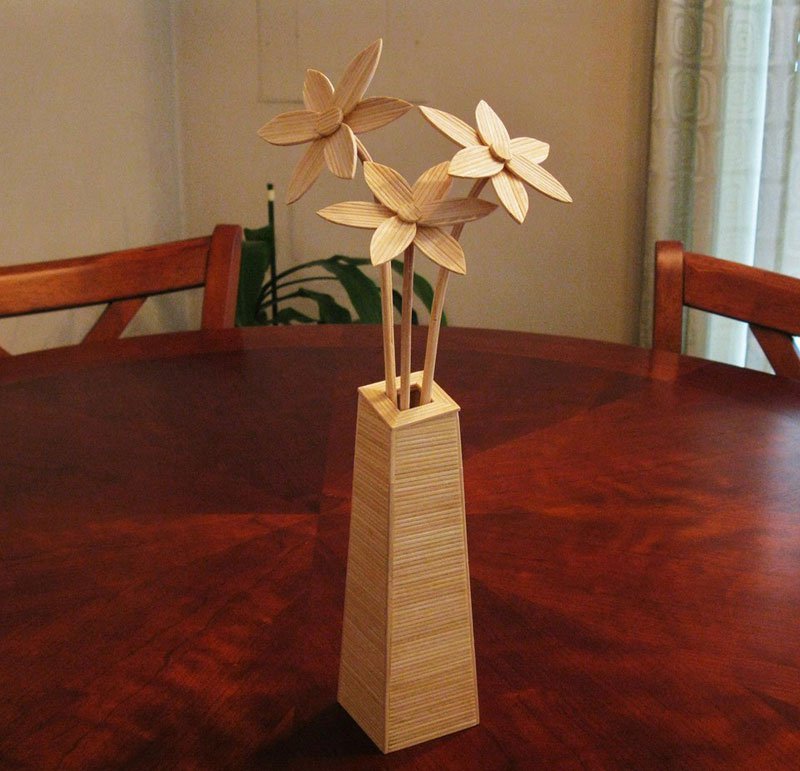 Architecture from toothpicks