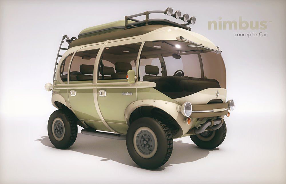 Nimbus e-car & hippy car of the future