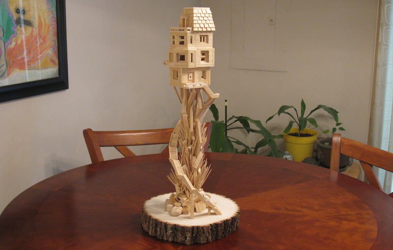 Architecture from toothpicks