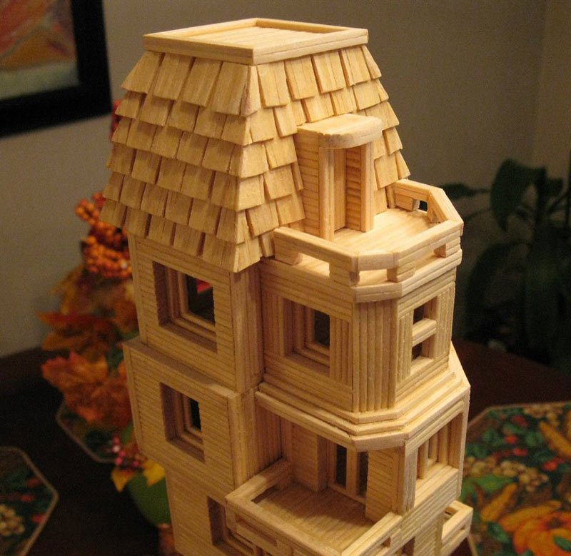 Architecture from toothpicks