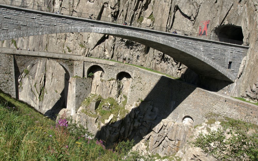 The devil's bridge in Switzerland