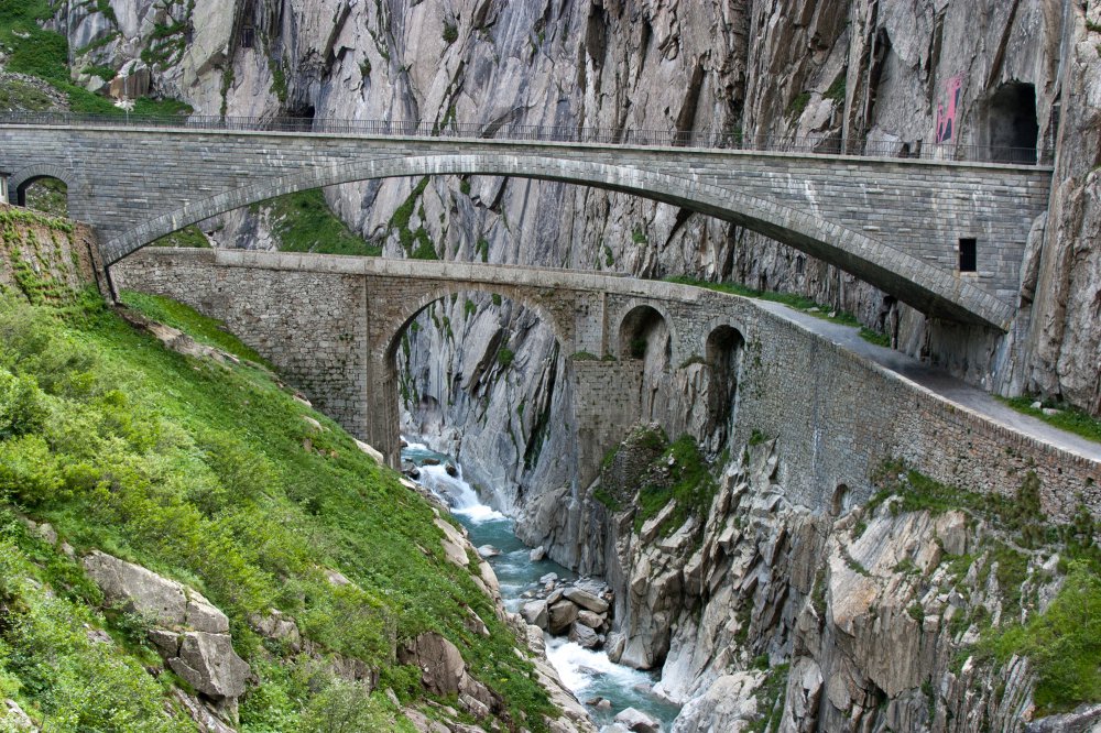 The devil's bridge in Switzerland