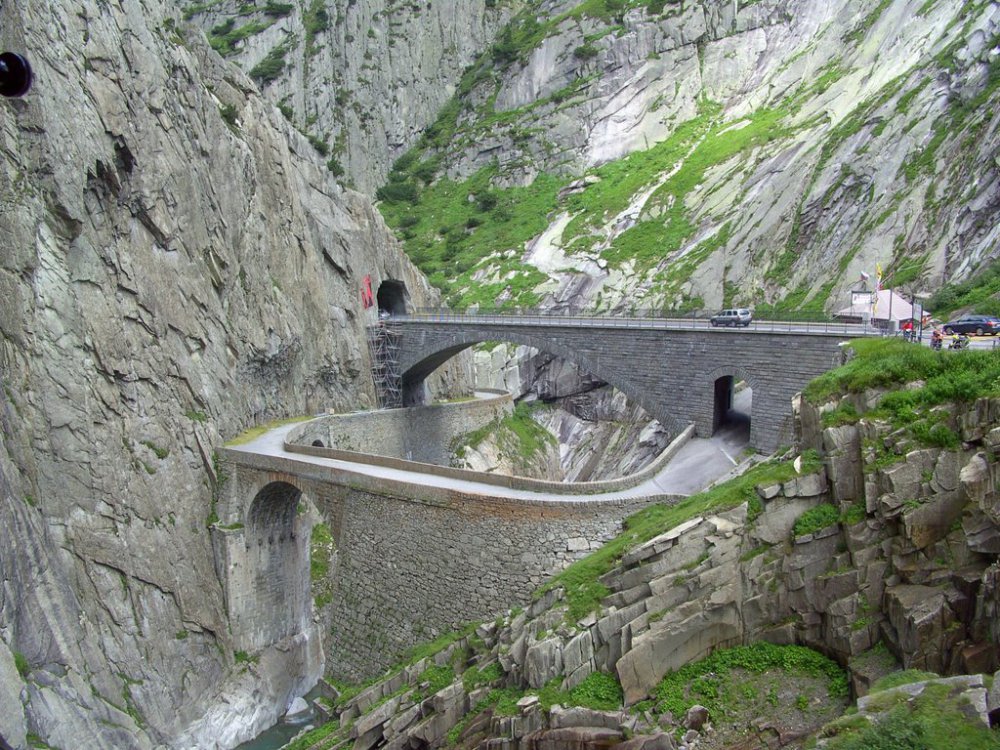 The devil's bridge in Switzerland
