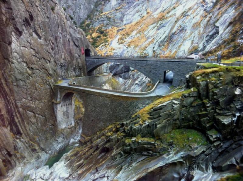 The devil's bridge in Switzerland