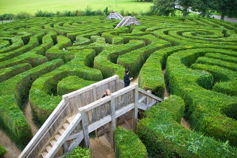 Longleat Hedge Maze - самый длинный в мире лабиринт