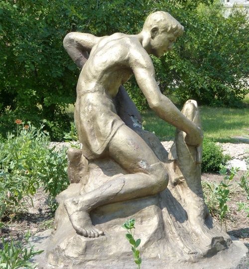 Monument of a Young Man with a Towel and a Fish, Berdyansk