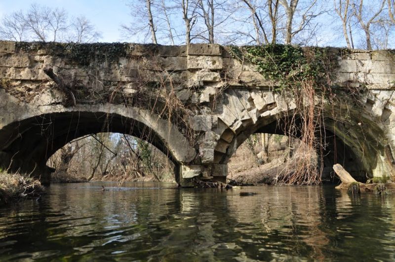 Water aqueduct over the Chernaya River