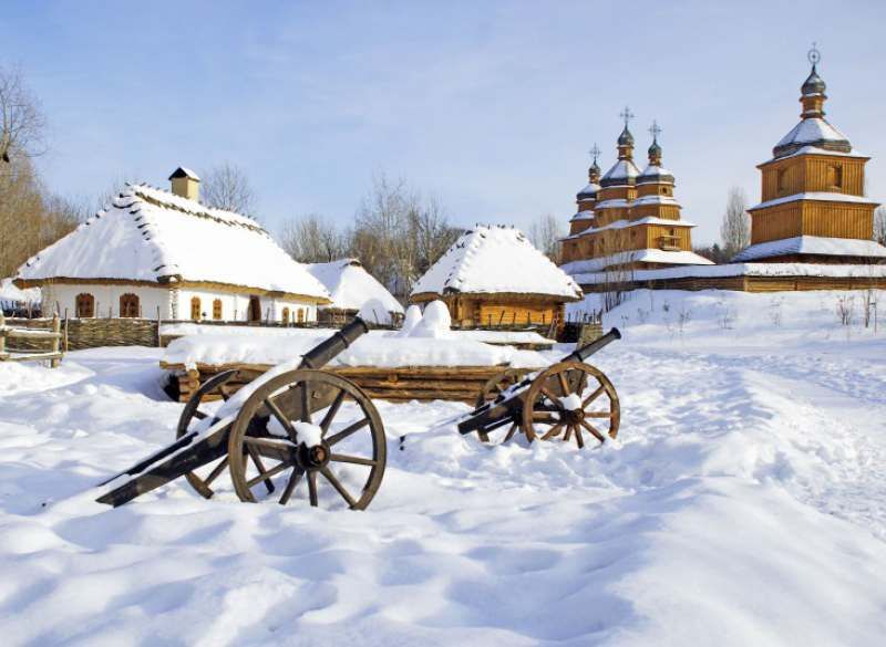 Church-ethnographic the complex of the Ukrainian village 