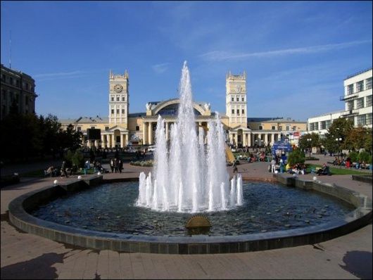 Fountain on the Railway station square