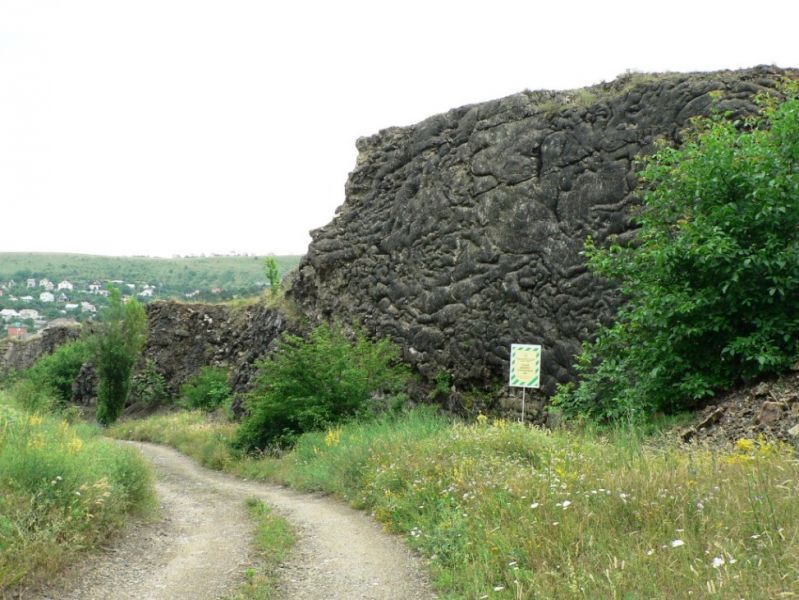 Exposure of the fossilized volcanic lava flow