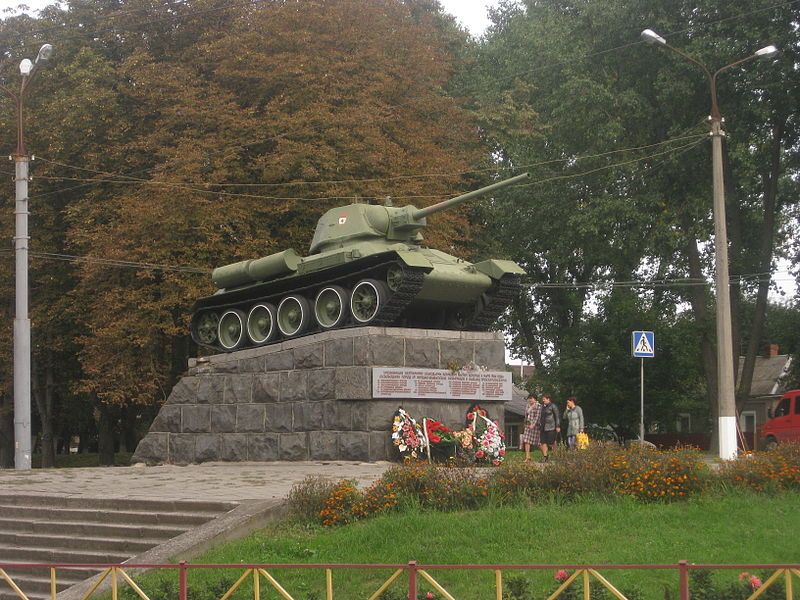 The monument to the tank T-34, Khmelnitsky