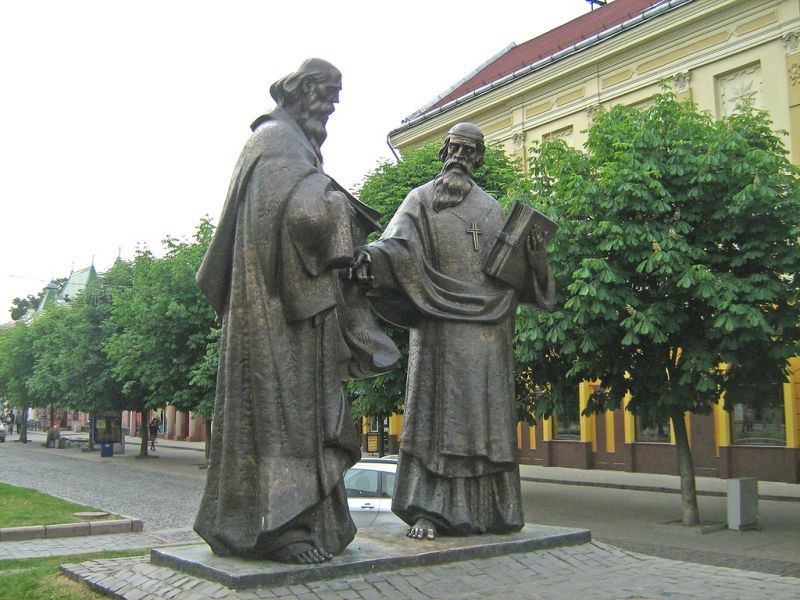 Monument to St. Cyril and Methodius, Mukachevo