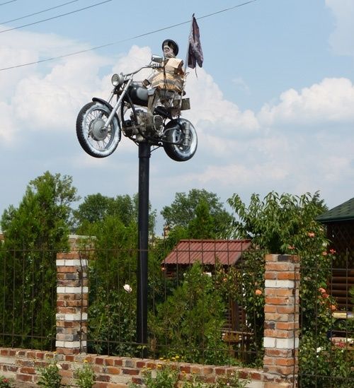 Monument to bikers, Tokmak