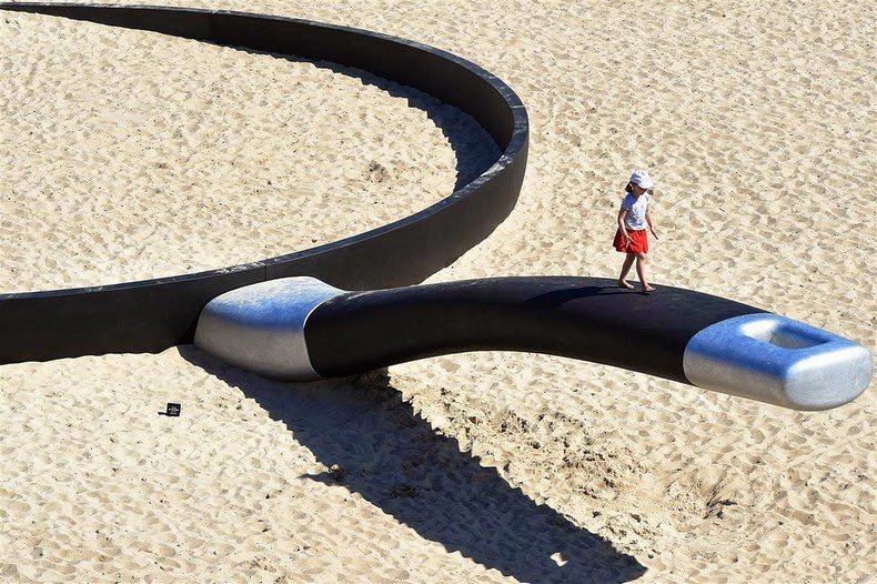 Sculptures of the sea on the Bondi beach