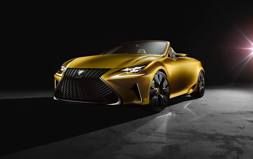 Lexus LF-C2: golden and absolutely without a roof