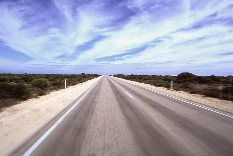 The longest straight road in the world