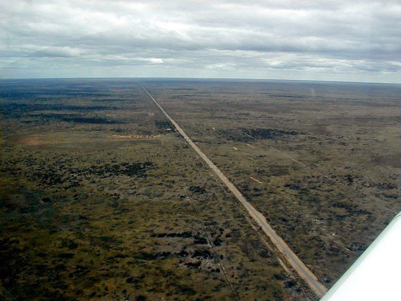 The longest straight road in the world