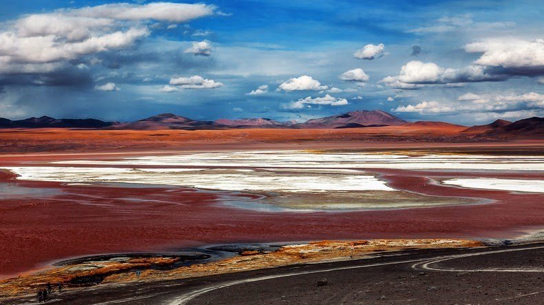 Red Lagoon in Bolivia