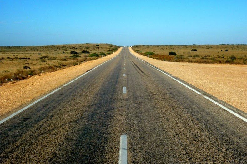 The longest straight road in the world