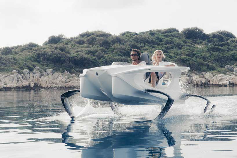 The electric hydrocycle on hydrofoils
