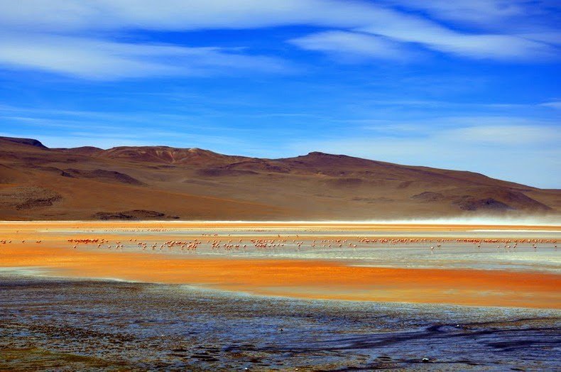 Red Lagoon in Bolivia