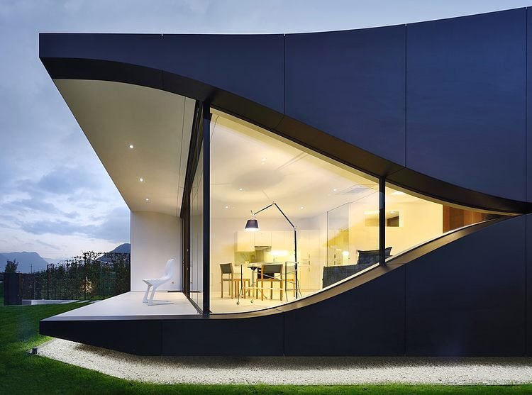 Mirror houses in the Dolomites