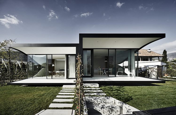 Mirror houses in the Dolomites