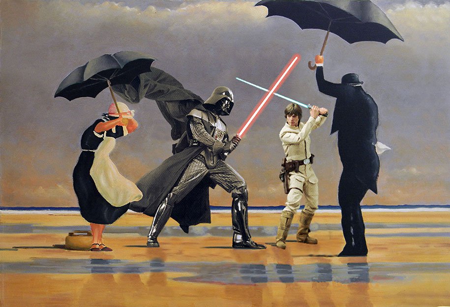 Star Wars heroes in the classics of painting