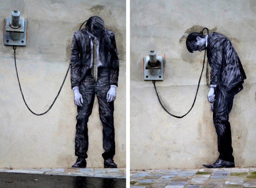 New street pranks Levalet