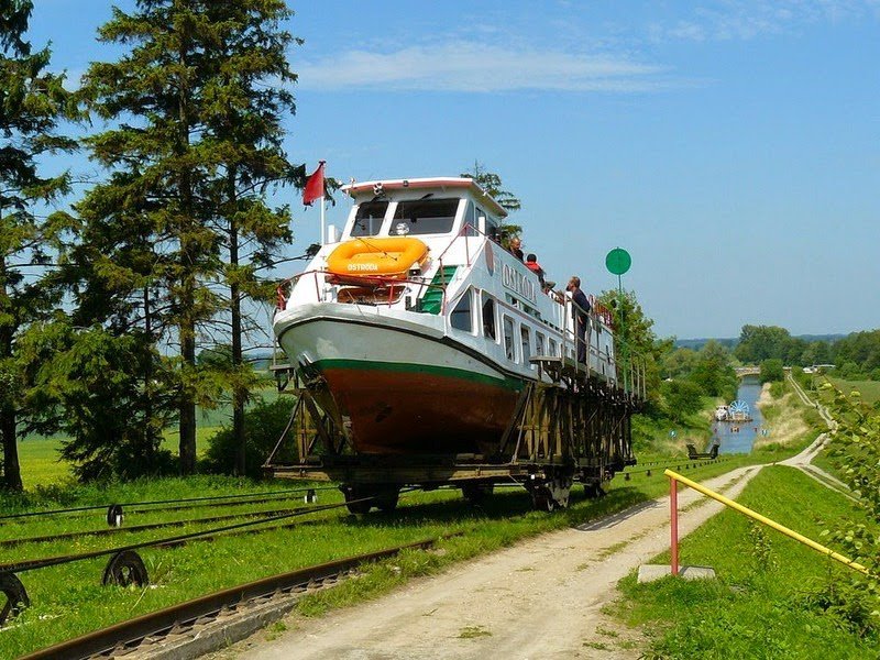 Rail track lift in Poland