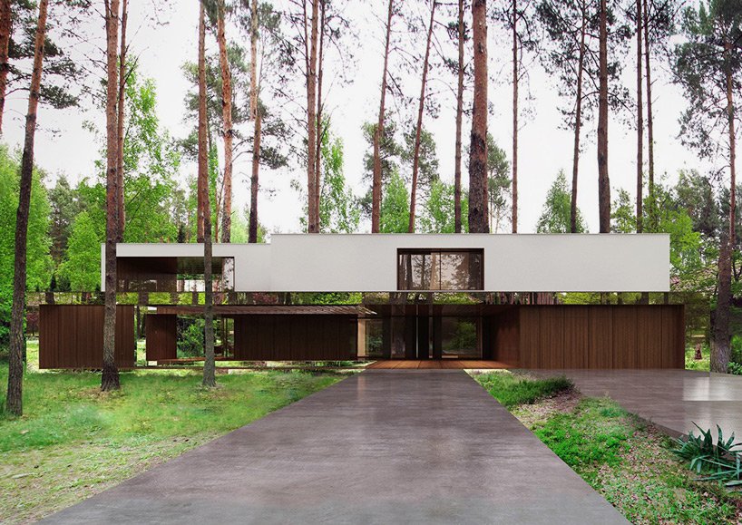 Floating mirror house