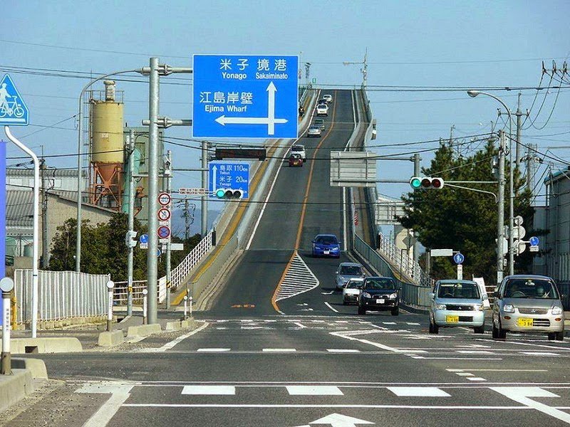 Eshima Ohashi Bridge - самый большой японский мост с жесткой конструкцией