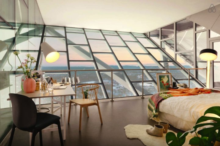 The amazing penthouse on the ski jumping-off