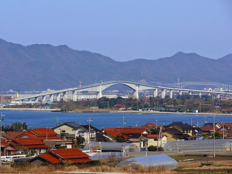 Eshima Ohashi Bridge - самый большой японский мост с жесткой конструкцией