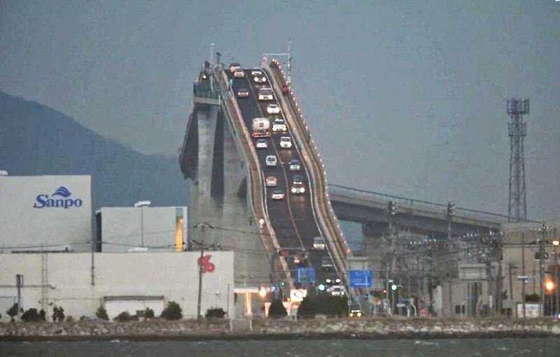 Eshima Ohashi Bridge - самый большой японский мост с жесткой конструкцией