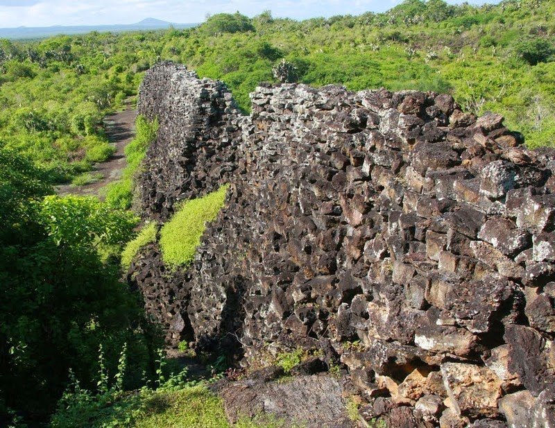 The wall of tears in the Galapagos Islands