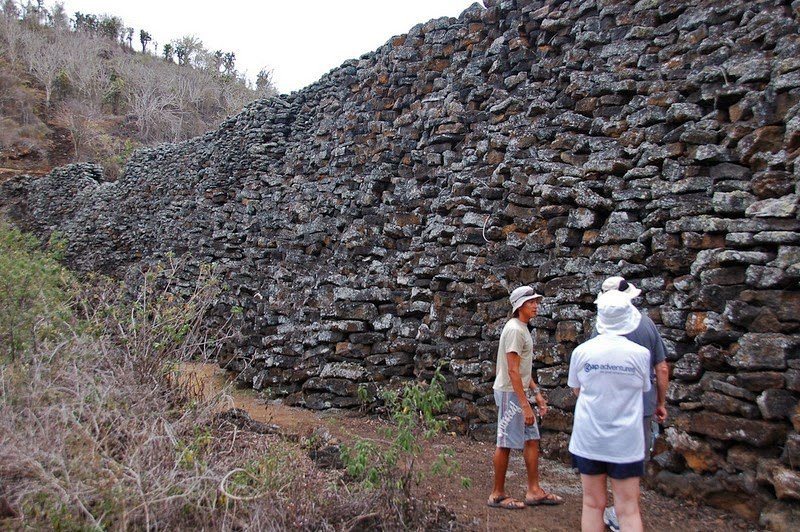 The wall of tears in the Galapagos Islands