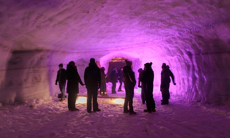 The world's largest man-made ice tunnel